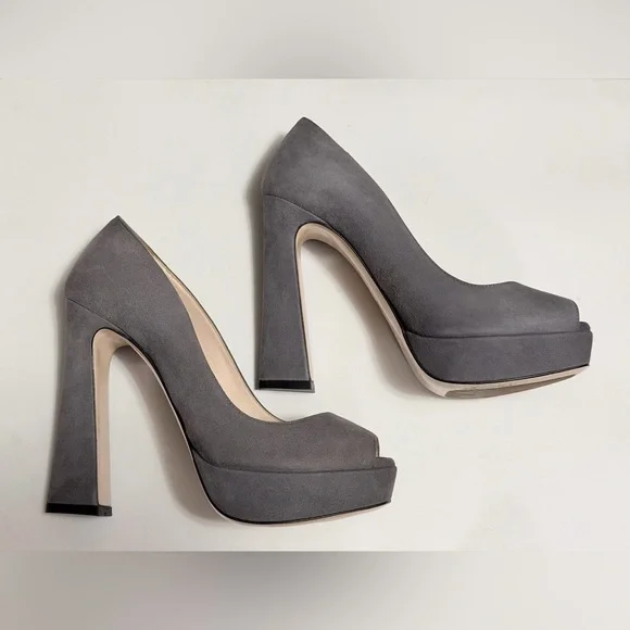 Miu Miu Suede Platform Heels - Picture 2 of 7